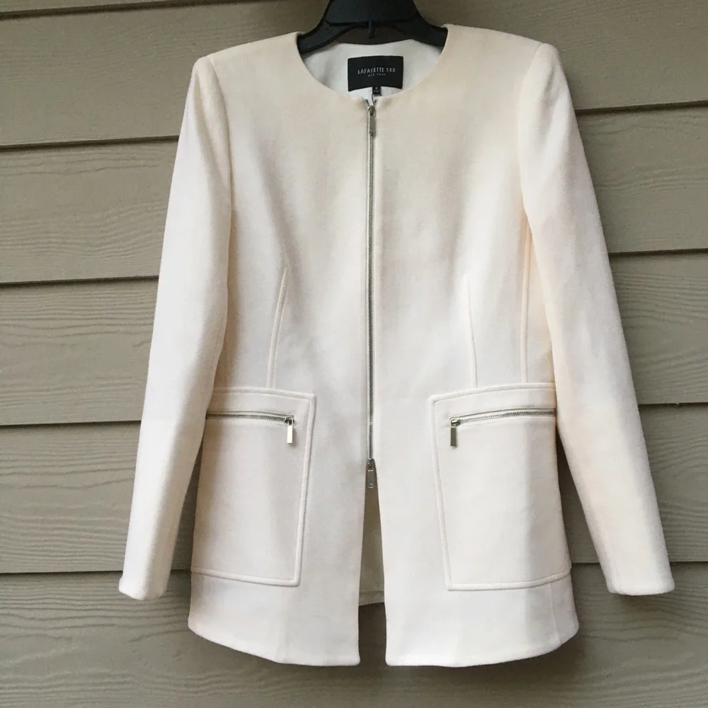 NWT Lafayette 148 Landon Cloud Zipper Jacket 6 - Picture 11 of 15